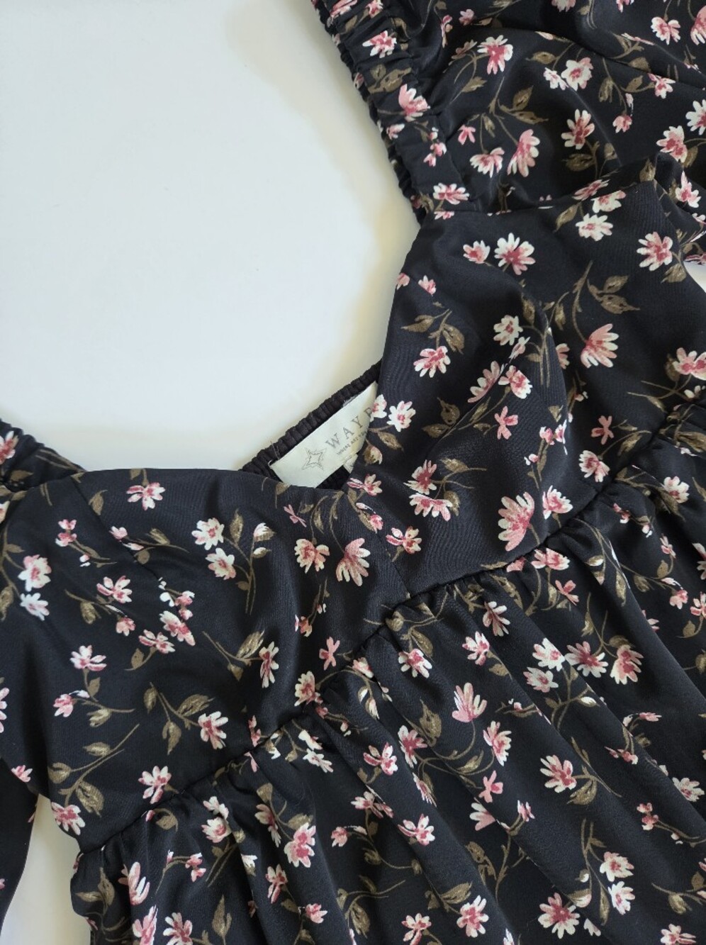Bundle Mini Puff sleeve floral Dresses WAYF Asos Levis sz XS - Picture 9 of 15